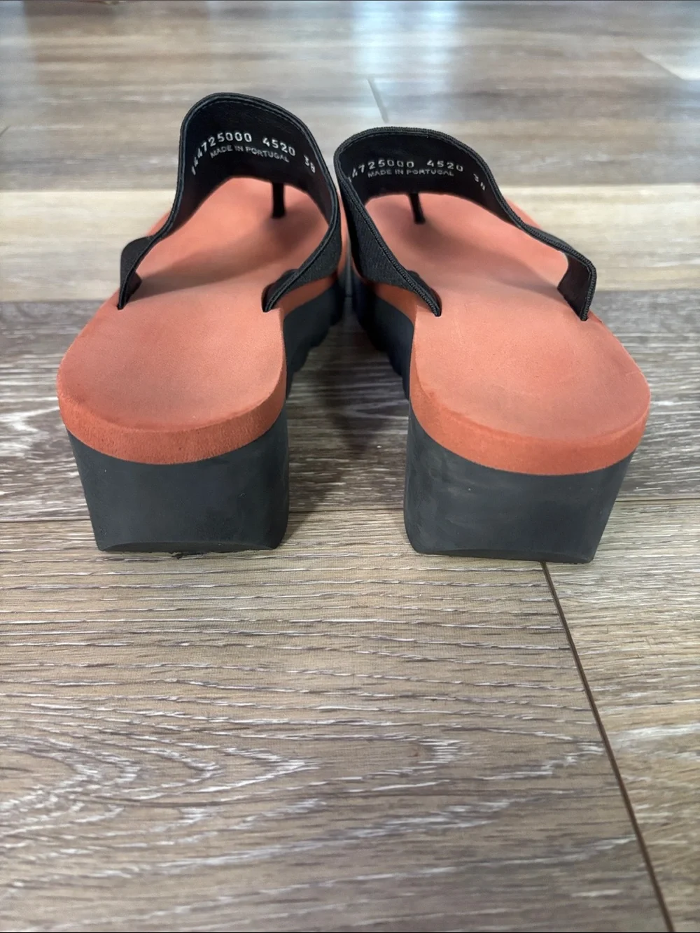 Fly London Black Yomu Wedge Flip Flop